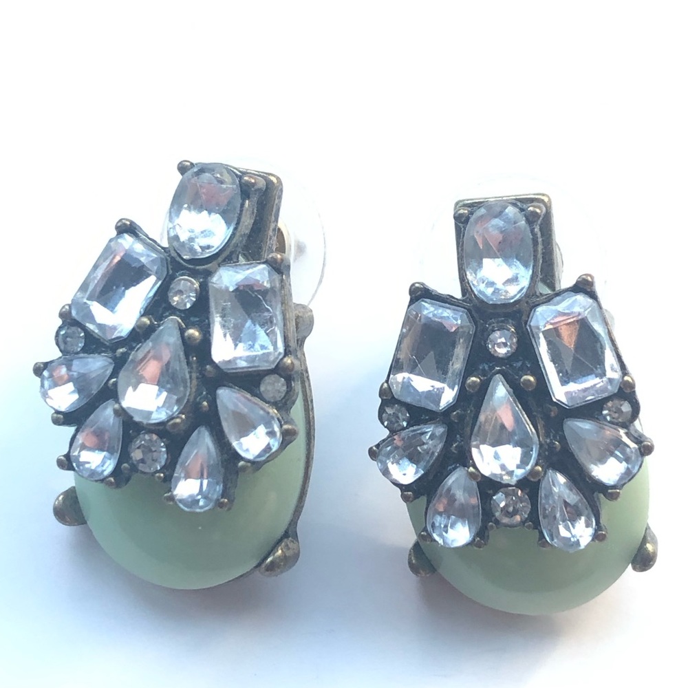 Anthropologie X BaubleBar Seastone and Rhinestone Pierced Earrings